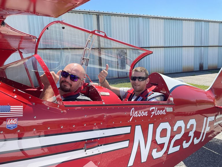 Pitts S-2C with instructor and student